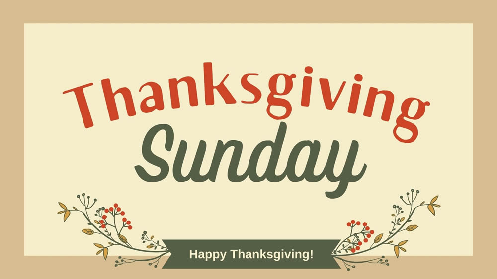 Thanksgiving Sunday – Guest Speaker Mikey Cheshier